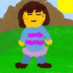 Bad Art Crayonized - Undertale's Frisk