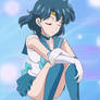 Sailor Mercury listening to music