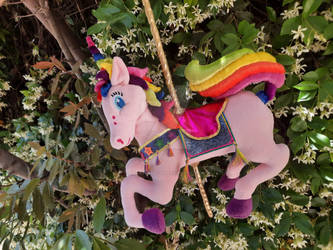 Lisa Frank Carousel horse inspired handmade plush