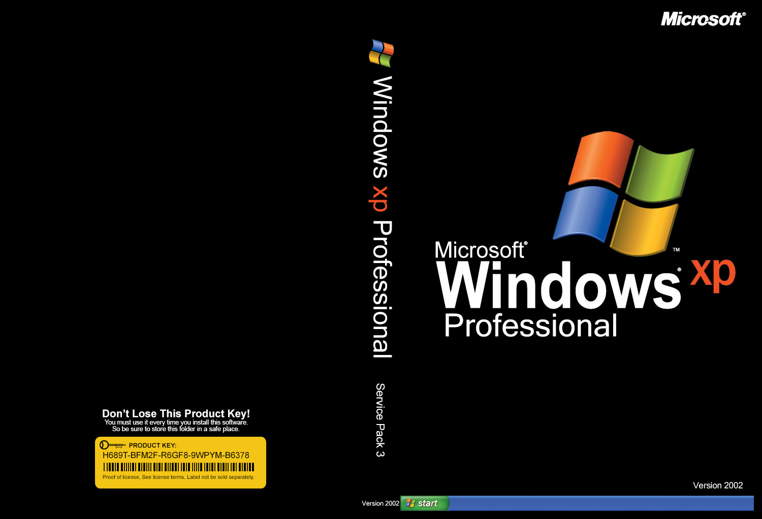 Microsoft Windows Xp Professional Sp3 Dvd Cover By