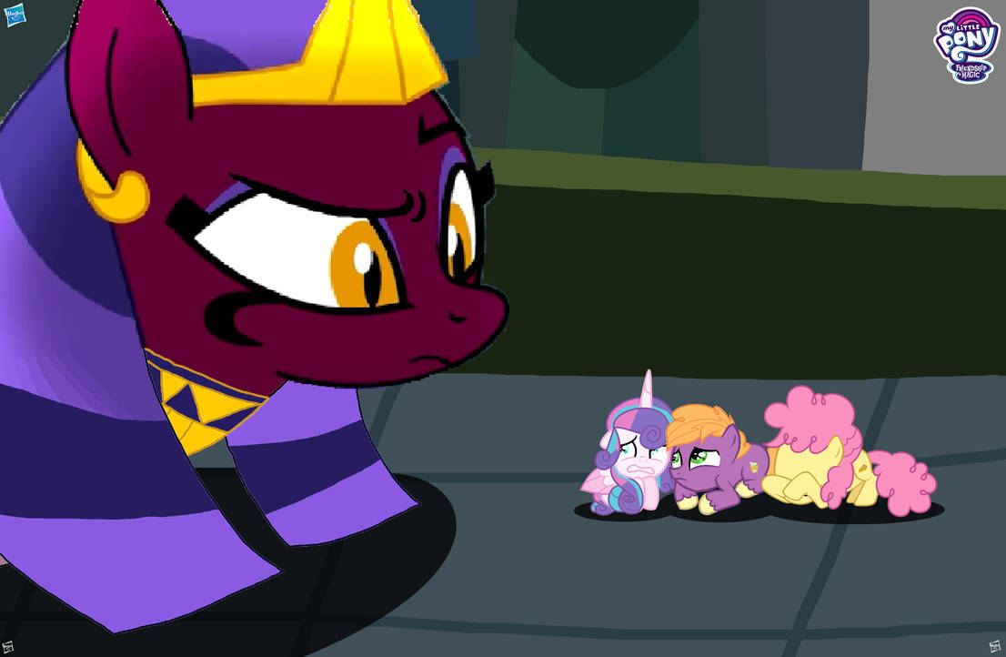 MLP FIM Next gen Sphinx found a three friends by Aurelia4 on DeviantArt