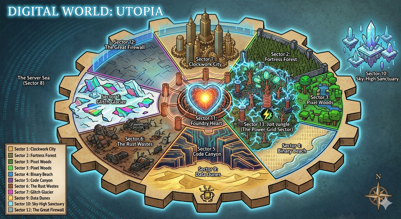 Map of Digital World Utopia (Alterative Landscape) by C-HounDog on ...