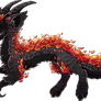 Black fire crystal dragon