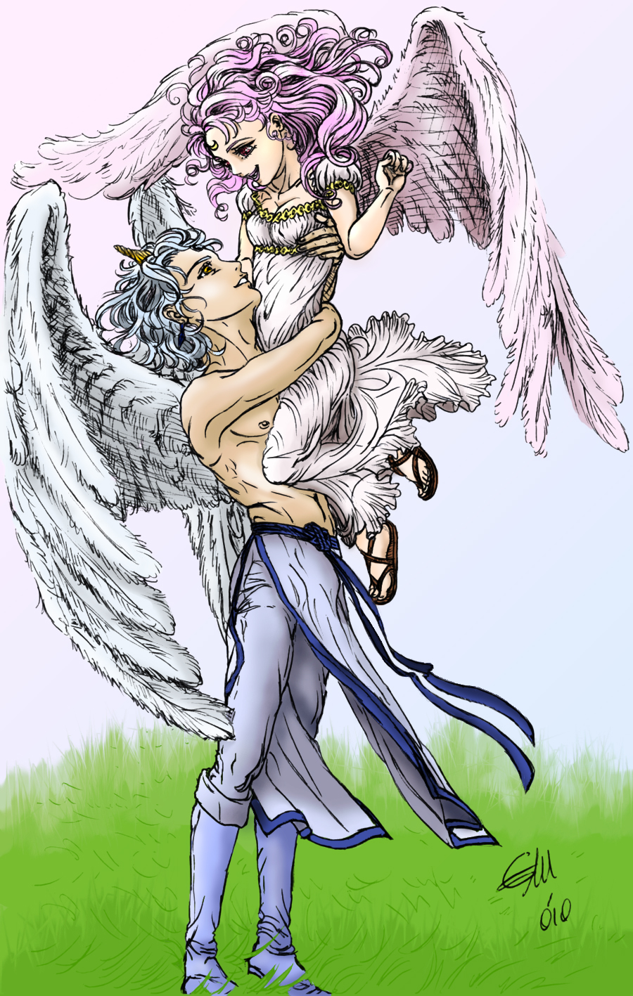 The Unicorn Boy and the Maiden color