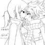 NaLu Kiss Line-Art