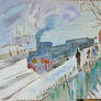 Train (full colour).... inspired by C. Monet