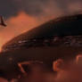 Cloud City And Sunset Over Bespin
