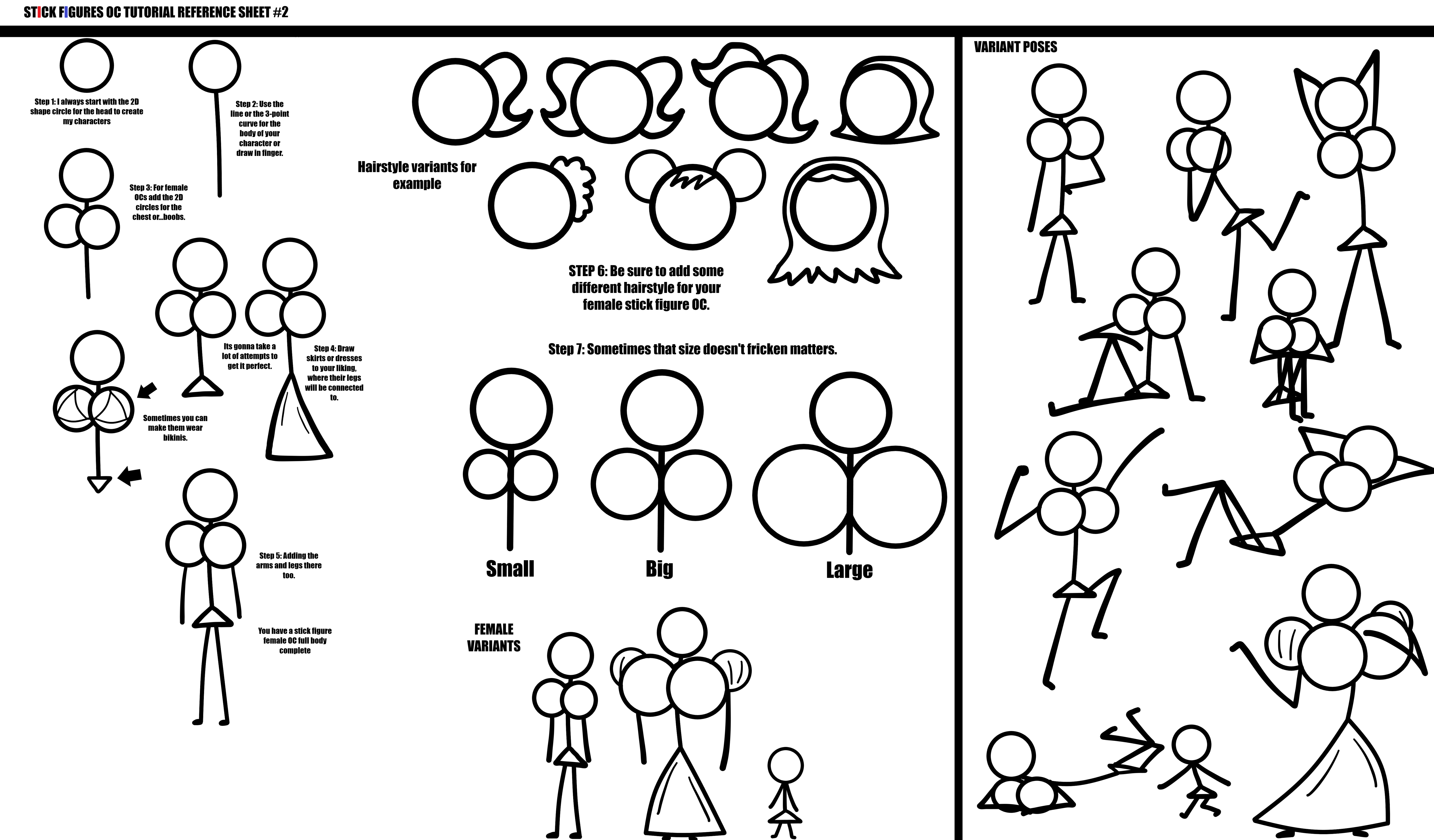 Stick Figures OC Tutorial Sheet #2 by BAD1ZACH101 on DeviantArt