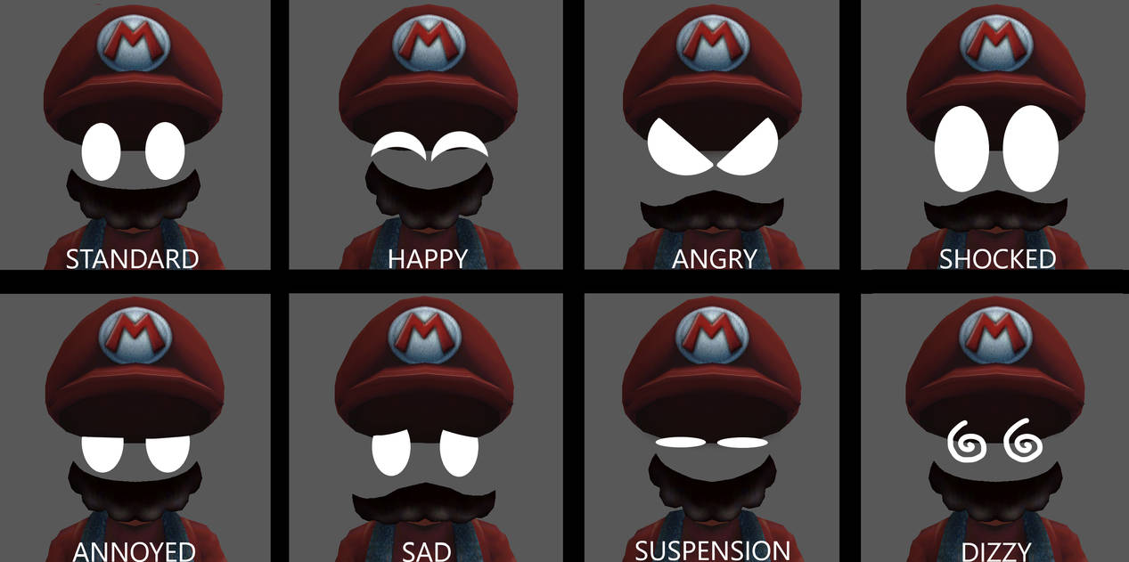 Mario Expressions by BAD1ZACH101 on DeviantArt