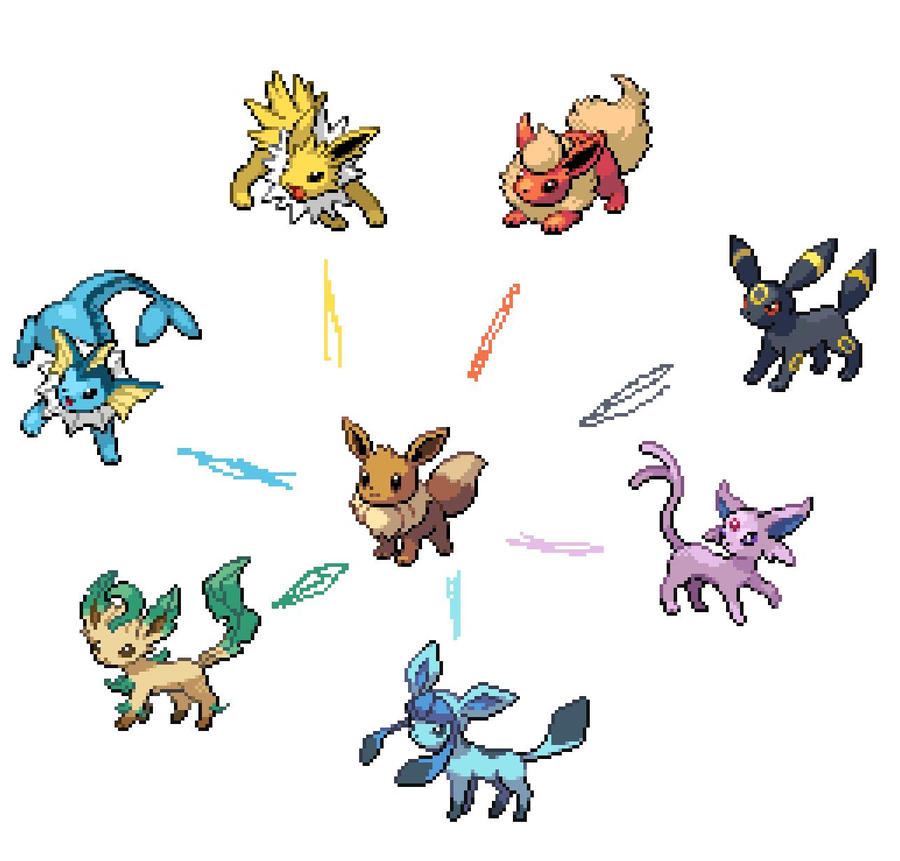 Eeveeloutions by Jetthebuizel on DeviantArt