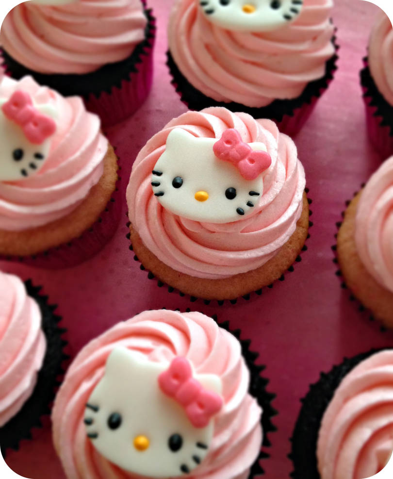 Hello Kitty Cupcakes by cake4thought on DeviantArt