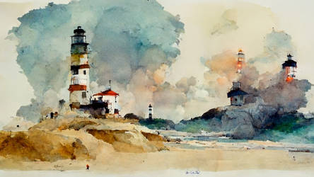 Lighthouse Watercolor #2