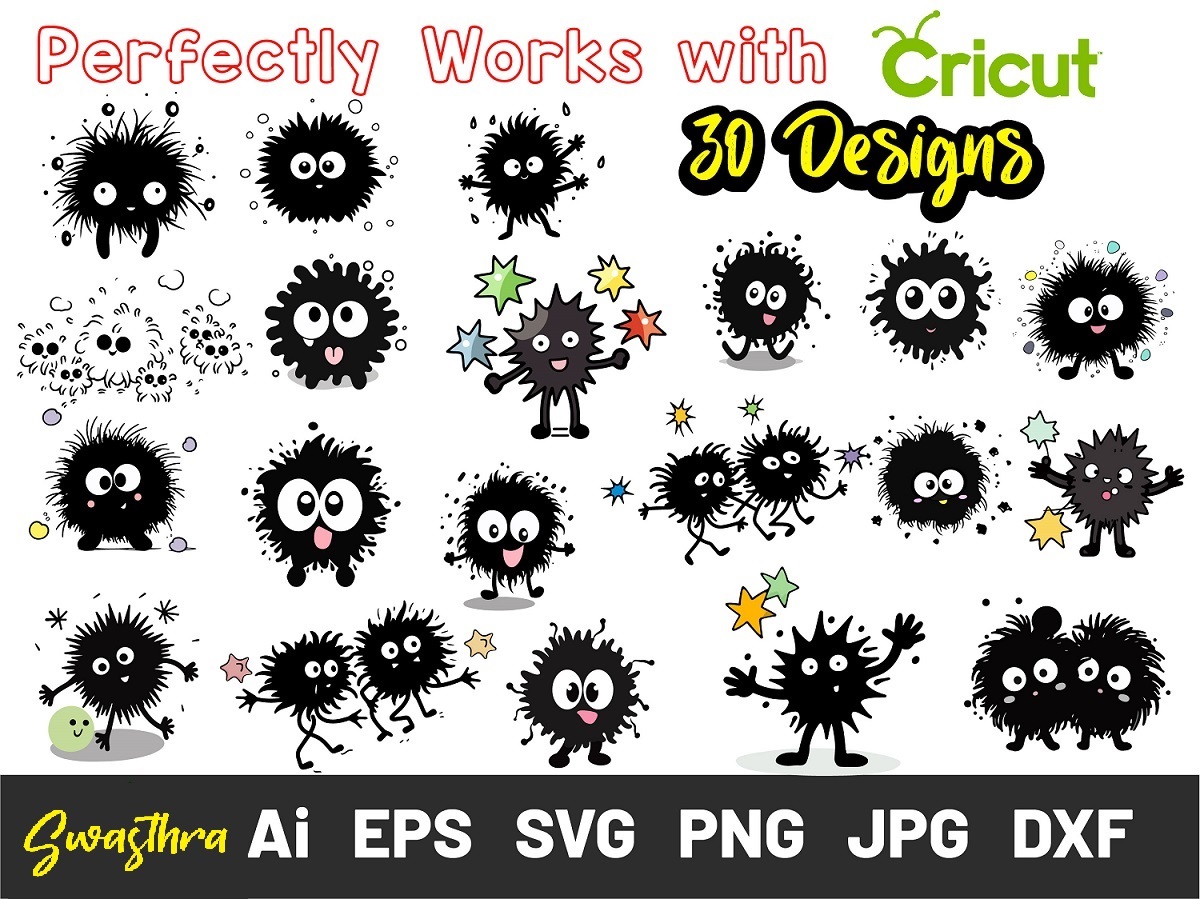 Soot Creatures Soot Sprites Vector, Susuwatari Vector SVG by Swasthra on DeviantArt