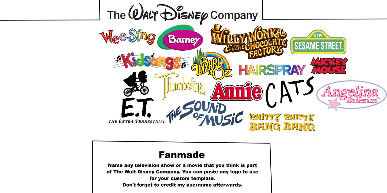 Walt Disney Company Fanmade Template (example) by StorybookAcademyEAH ...