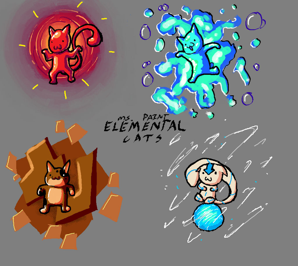 Elemental Kitty Cats by lukedacupcake on DeviantArt