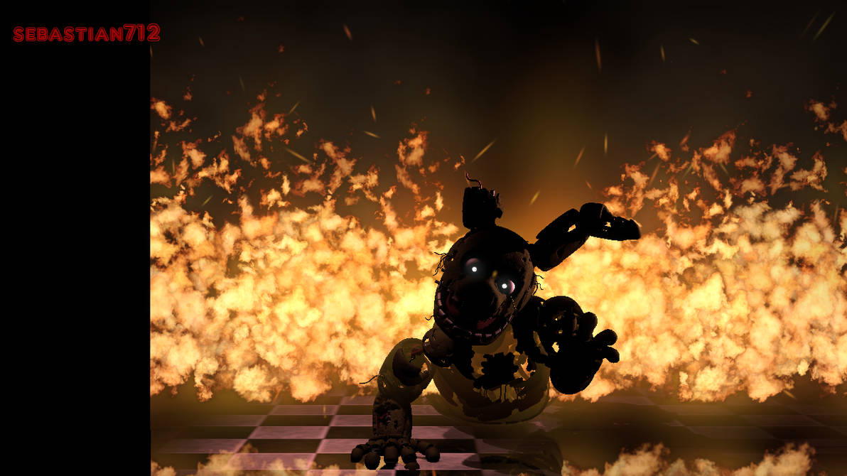 Spring Trap Explodes Sfm Springtrap Burning Up by sebastian712 on DeviantArt