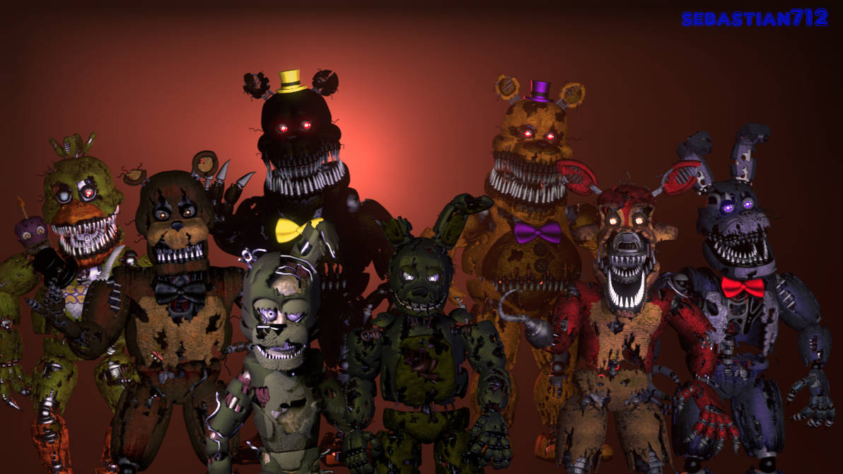 Sfm Fnaf Springtrap And The Nightmares by sebastian712 on DeviantArt
