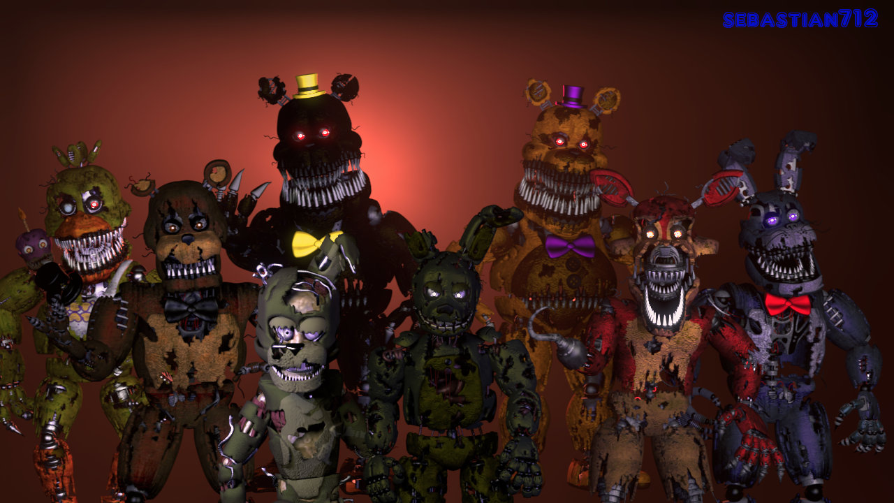 Fnaf 4 animatronics by ShizArtis8783 on DeviantArt