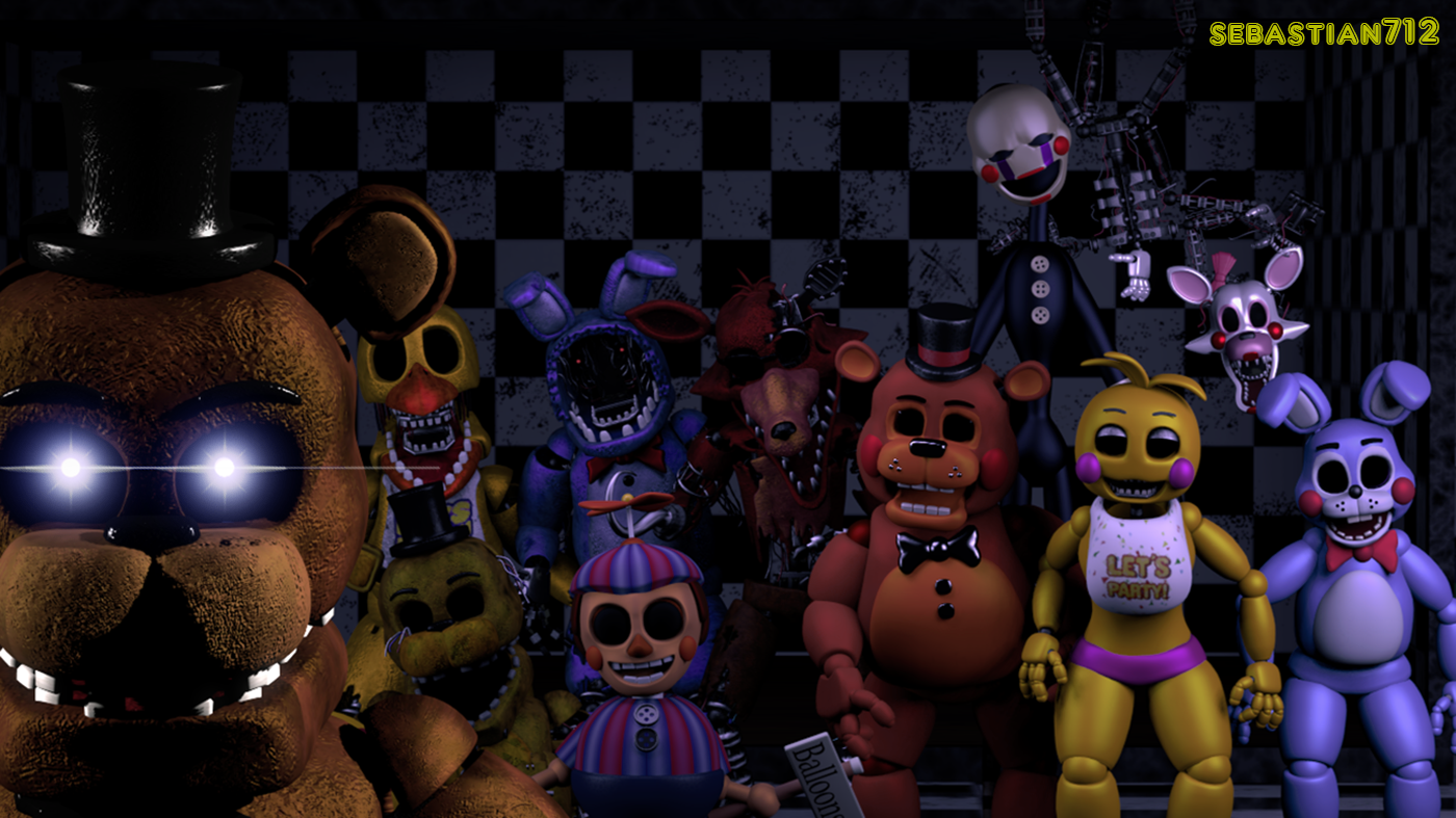 Fnaf All animatronics charakters by Toku17 on DeviantArt