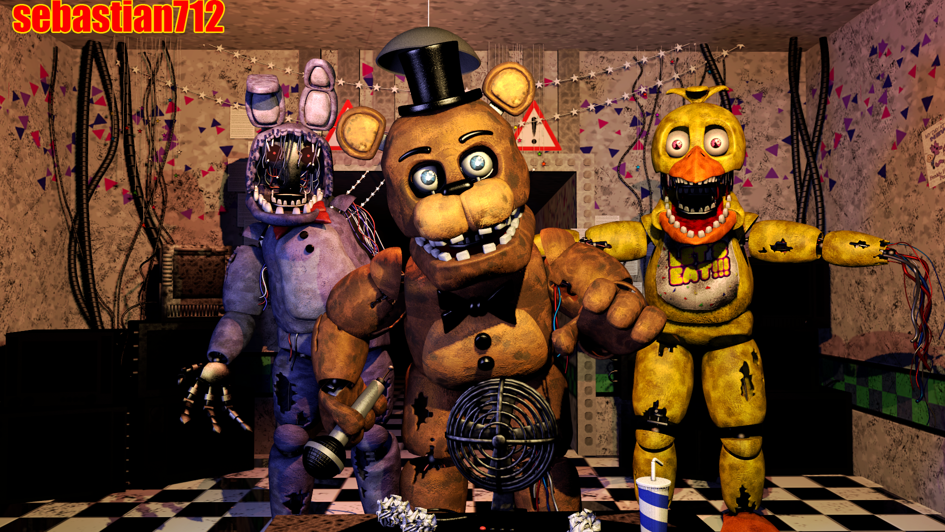 Sfm Ucn Fnaf 1 Animatronics by sebastian712 on DeviantArt