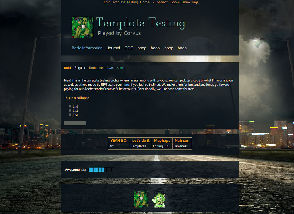 RPR Template: Bad Moon Rising by Alluvial on DeviantArt