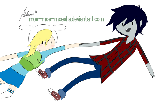 Fionna and Marshall Lee from Adventure Time