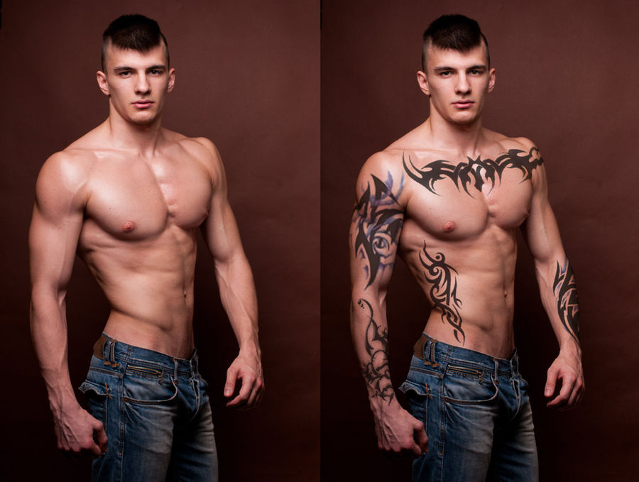 Adding Tattoos Before And After by SkylarHarmonia on DeviantArt