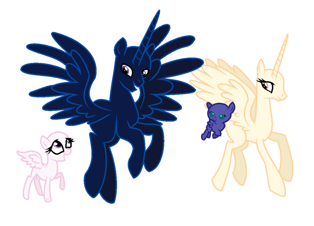 MLP Base-Happy Royal Family by GihhBloonde