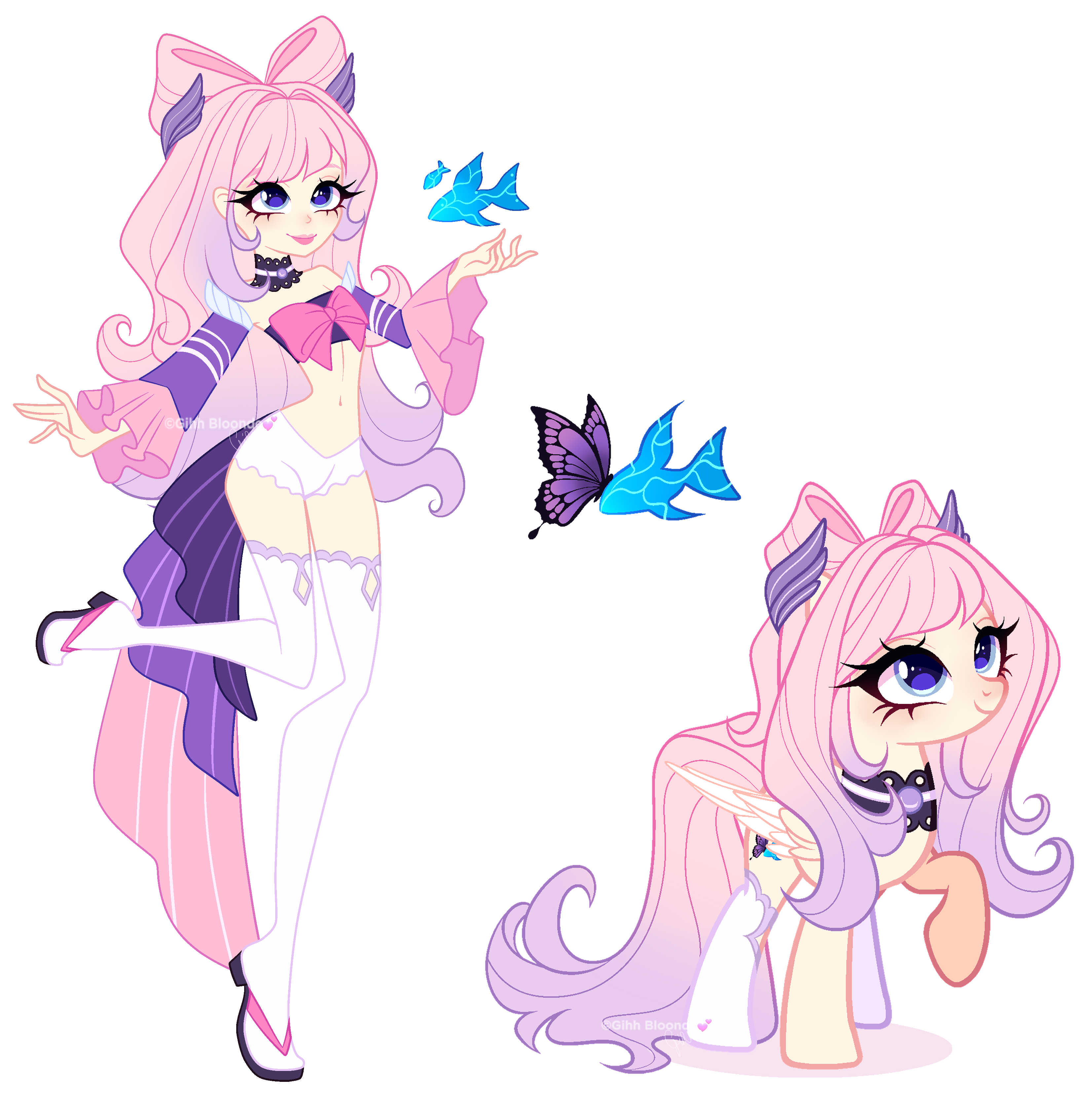Genshin x MLP| Fluttershy X Kokomi