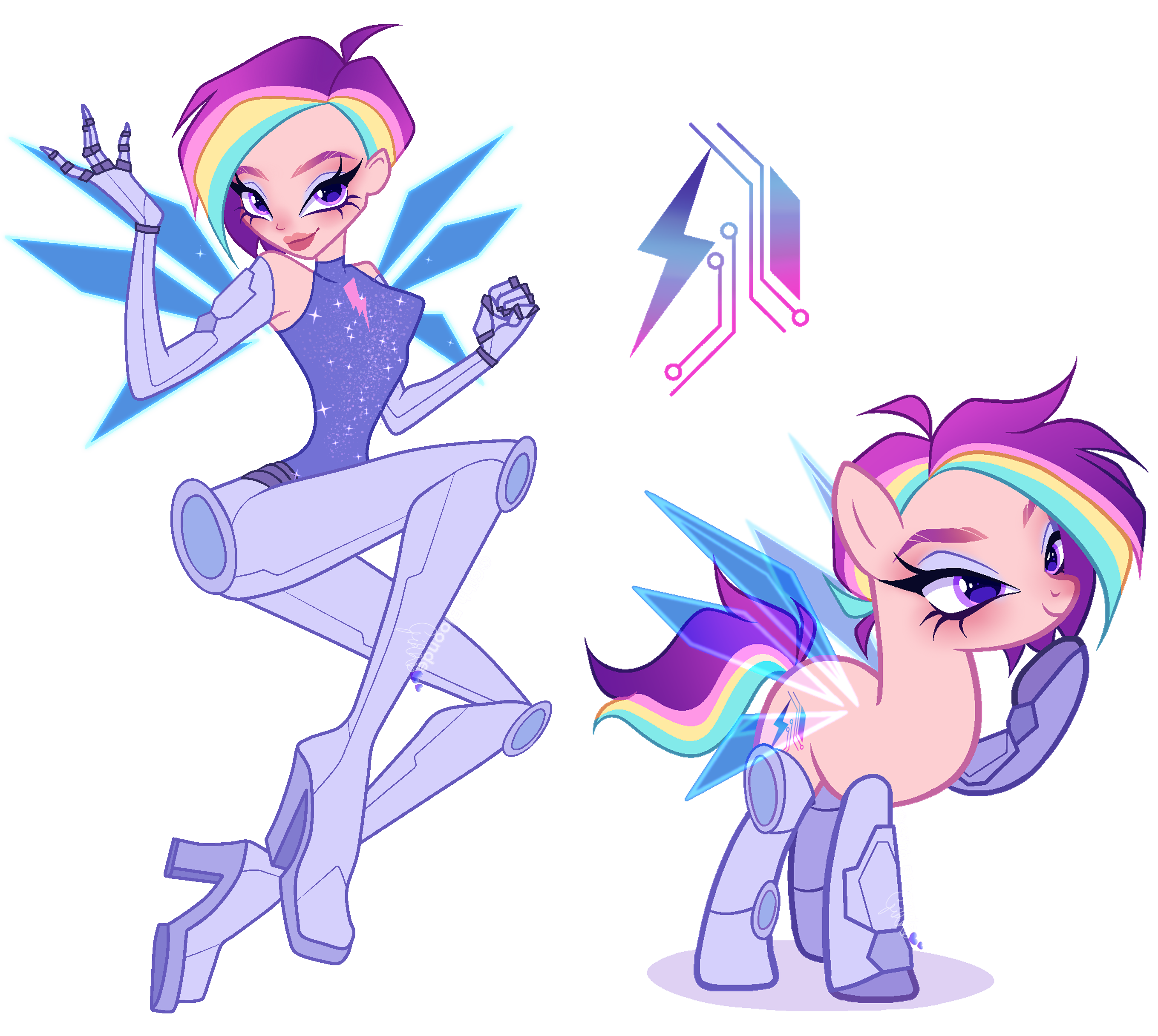 Winx x MLP| Rainbow Dash x Tecna