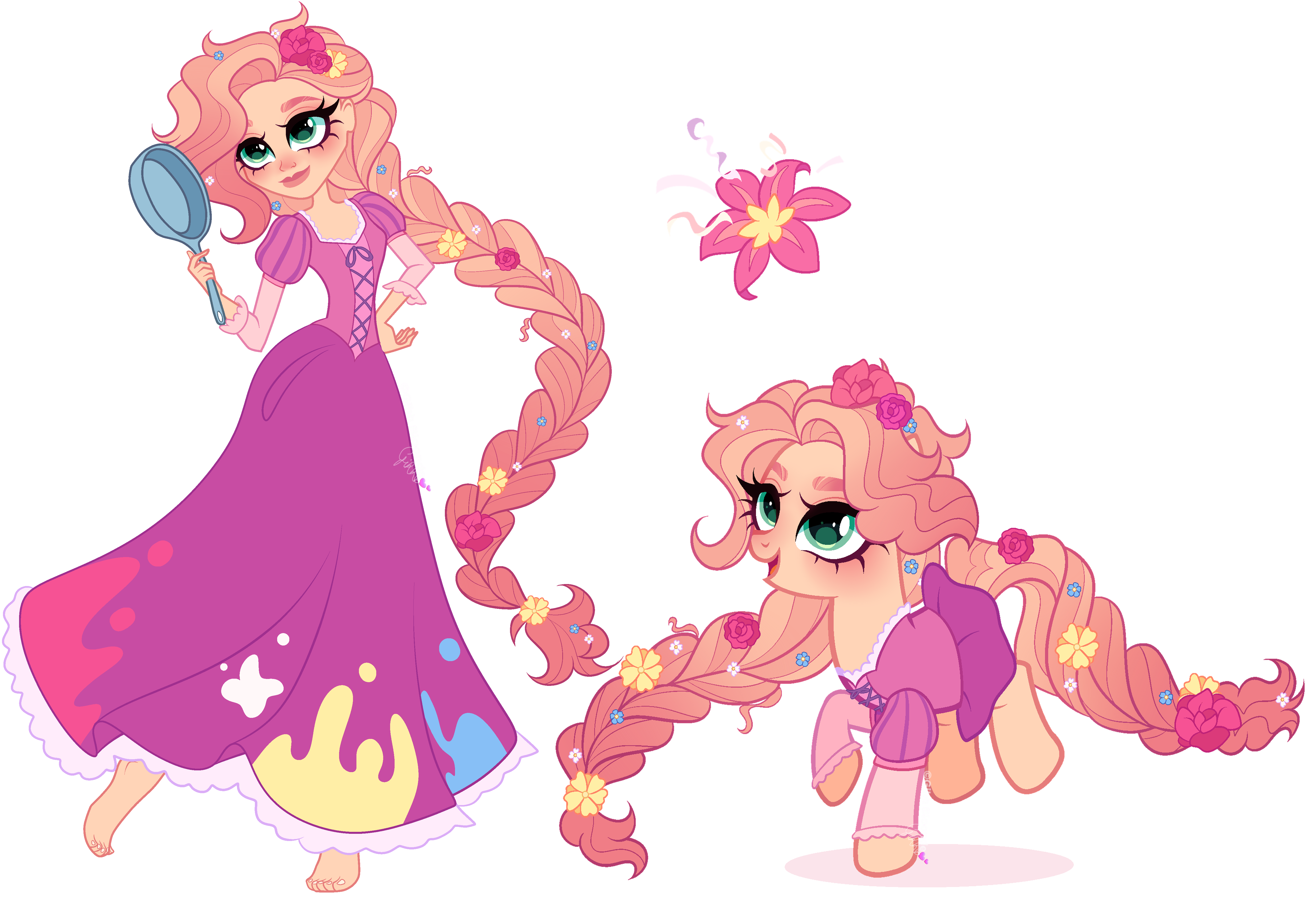 MLP x Disney Princess|Pinkie x Rapunzel