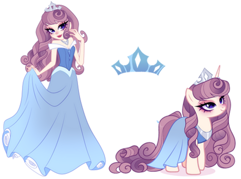 MLP x Disney Princess| Rarity x Aurora