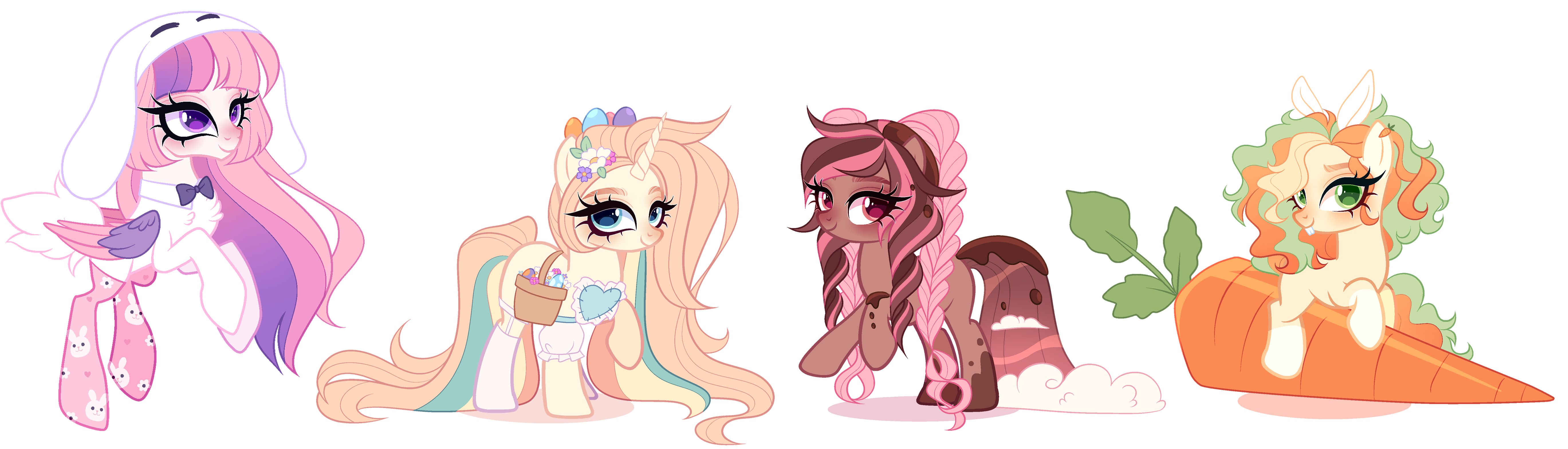 Easter Adoptables ponies | CLOSED (00/04)