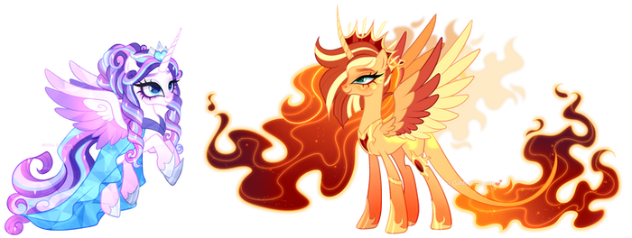 Flurry heart x Sunset Redesign adoptables (CLOSED)