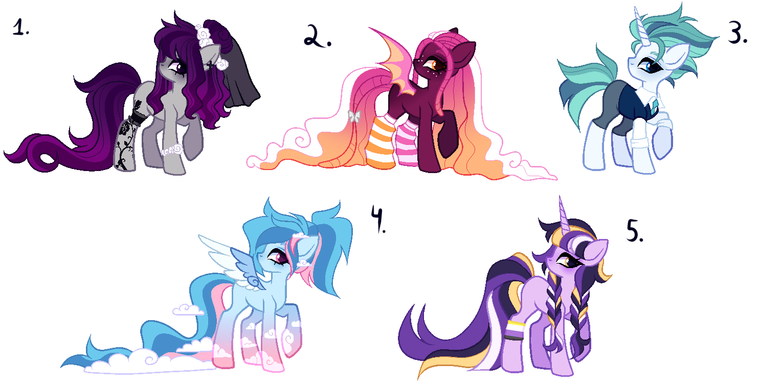 Pride ponies adopts ( CLOSED 00/05)