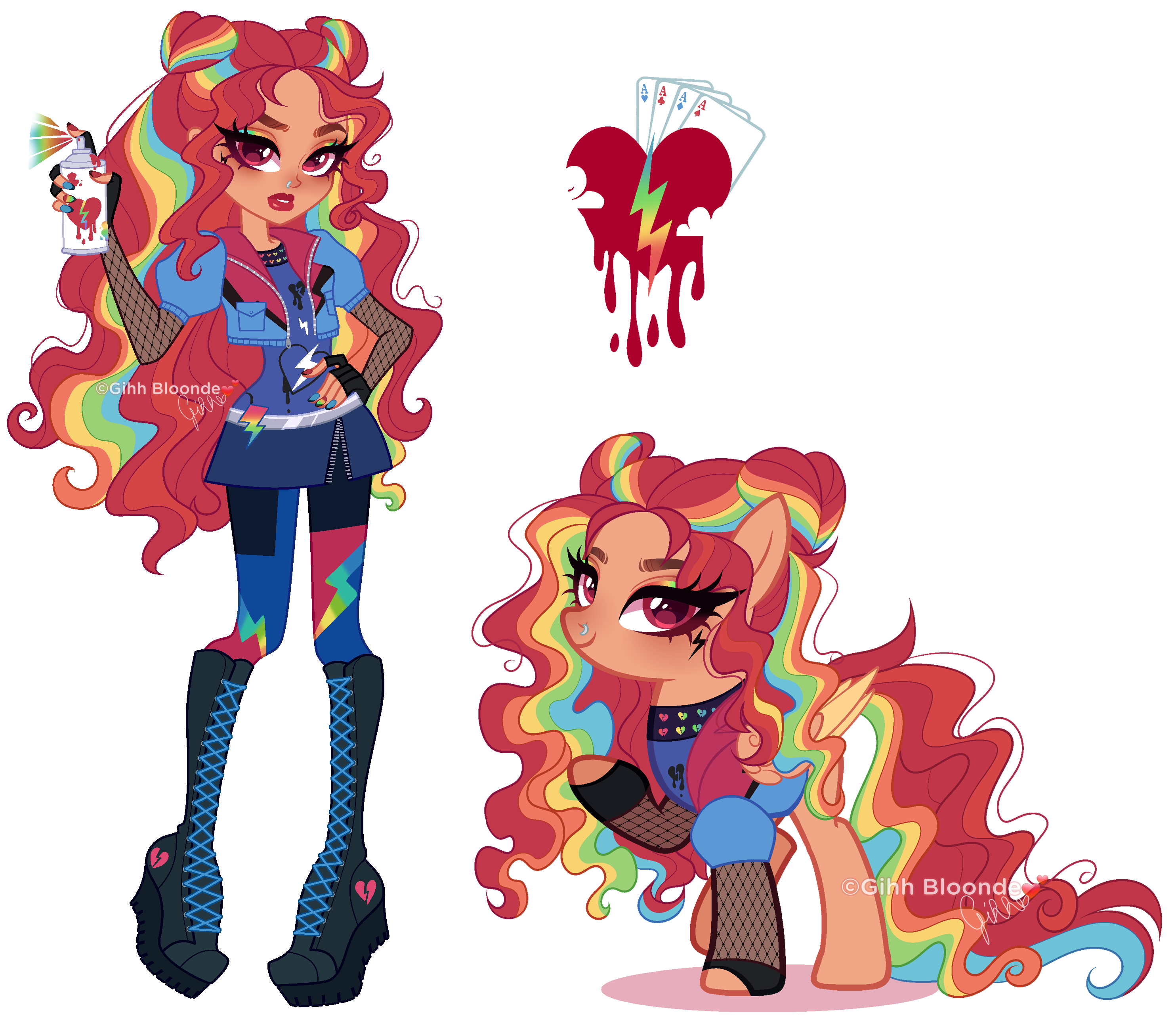 MLP x Descendants | Rainbow dash x Red