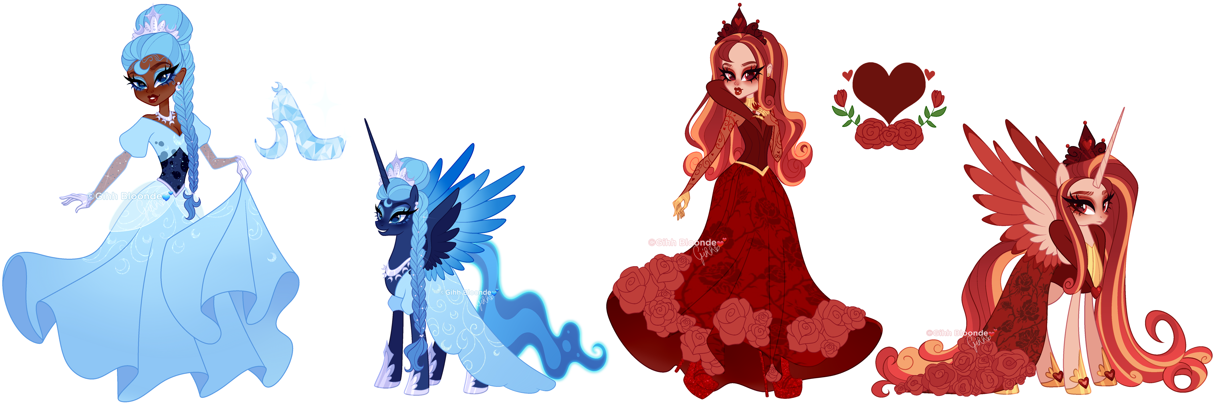 Cinderella x Luna | Queen of Hearts x Cadance