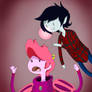 Marshall Lee eating Prince Gumball's hair