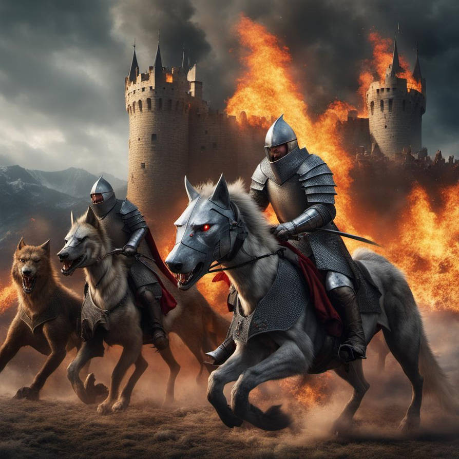 Medieval knights ride dire wolves. by donnebryant on DeviantArt