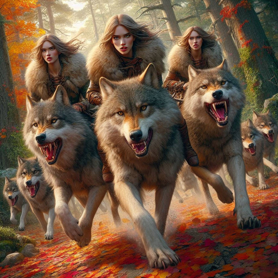 Girls Ride Wolves-52 by donnebryant on DeviantArt