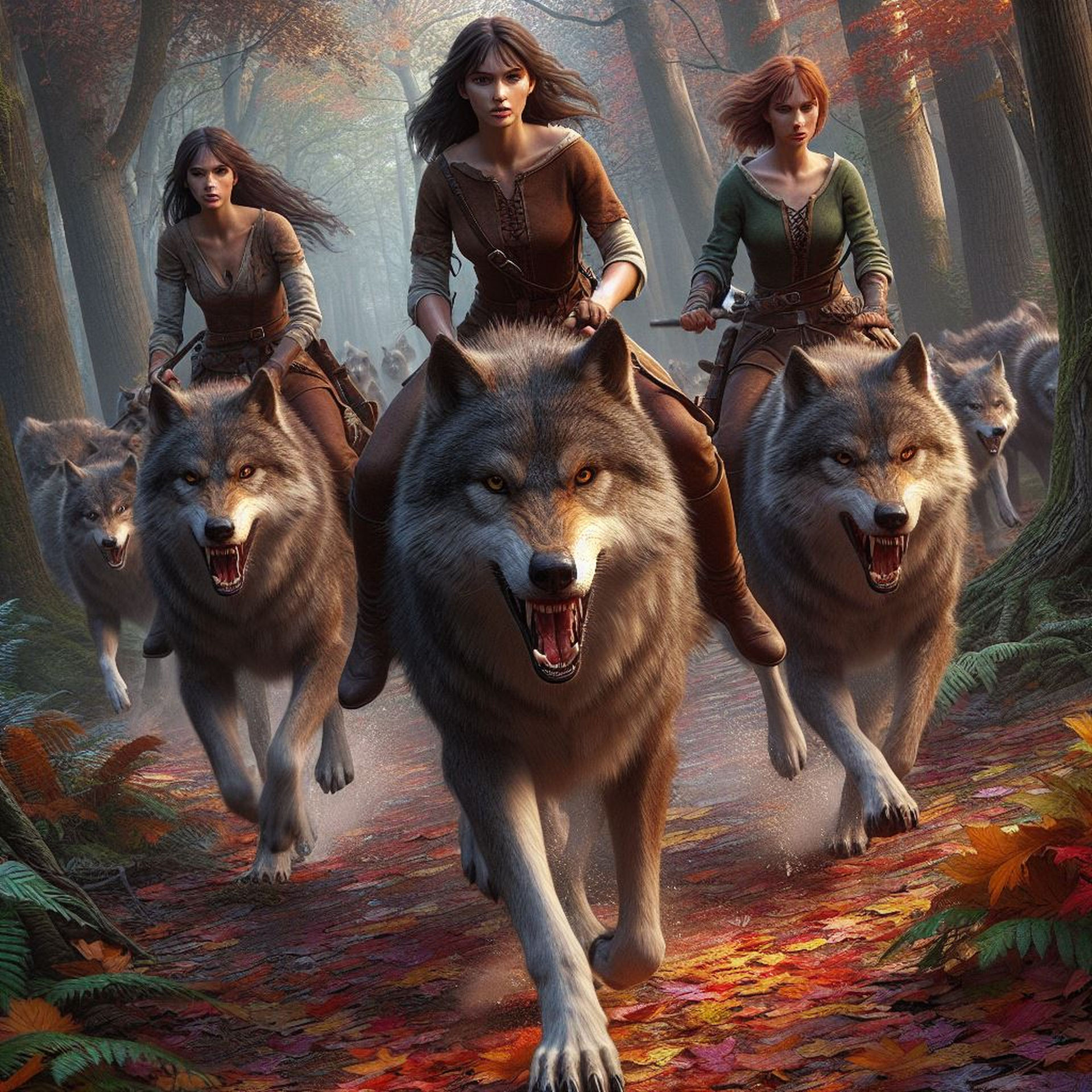 Girls Ride Wolves-43 by donnebryant on DeviantArt