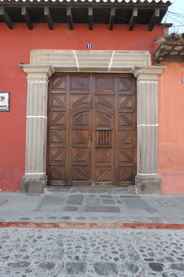 Doorway into a mansion in Antigua, Guatemala.
