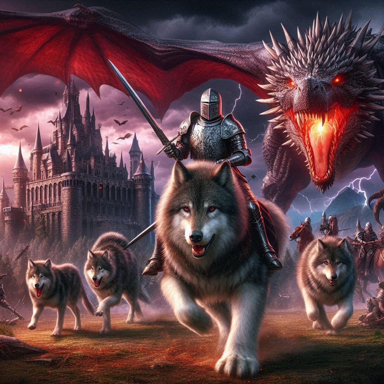 Knights on Dire Wolves - 32 by DBDon on DeviantArt