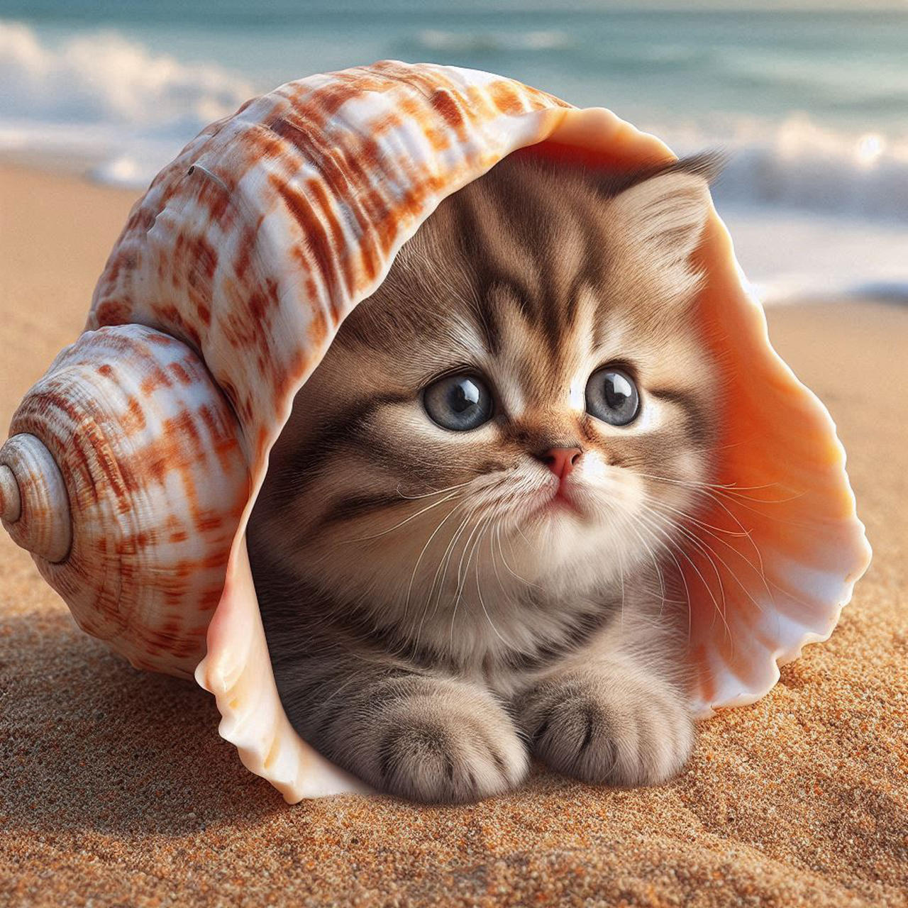 Kiten Shell Fish Kitten in sea shell - 28 by DBDon on DeviantArt