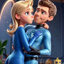 3D Animation Style Susan Storm and Reed Richards