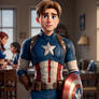 3D Animation Style Young Captain America