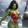 She Hulk Santa Suit