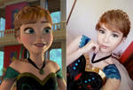 Anna (Frozen) - Cosplay Comparison by curiosityorarrogance