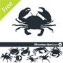 Crab vector silhouette