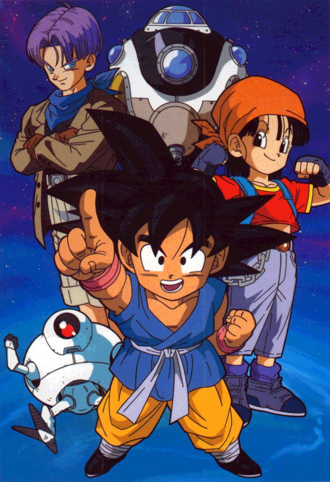 Goku, Pan, trunks and giru  Anime dragon ball super, Anime dragon